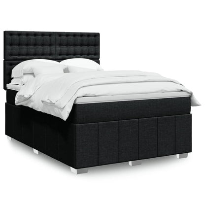 Boxspringbett Mit Matratze Stoff Schwarz