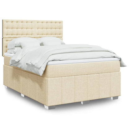 Boxspringbett Mit Matratze Stoff Creme