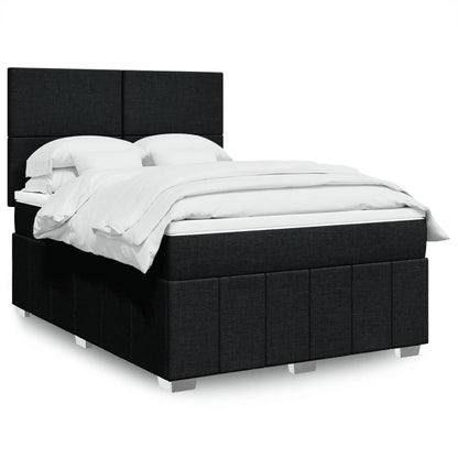 Boxspringbett Mit Matratze Stoff Schwarz
