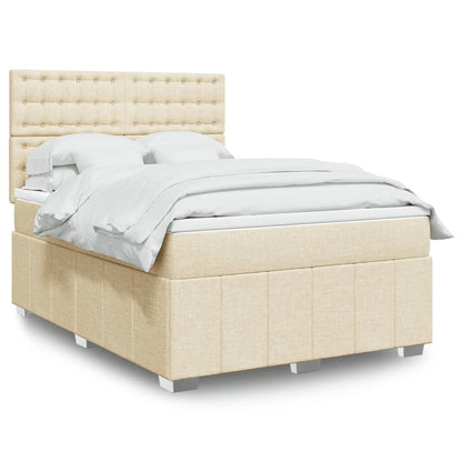 Boxspringbett Mit Matratze Stoff Creme