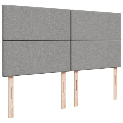 Boxspringbett Mit Matratze Stoff Hellgrau