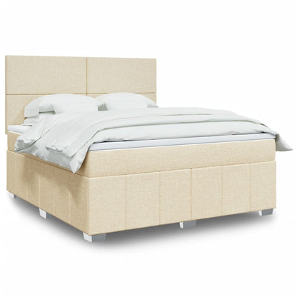 Boxspringbett Mit Matratze Stoff Creme