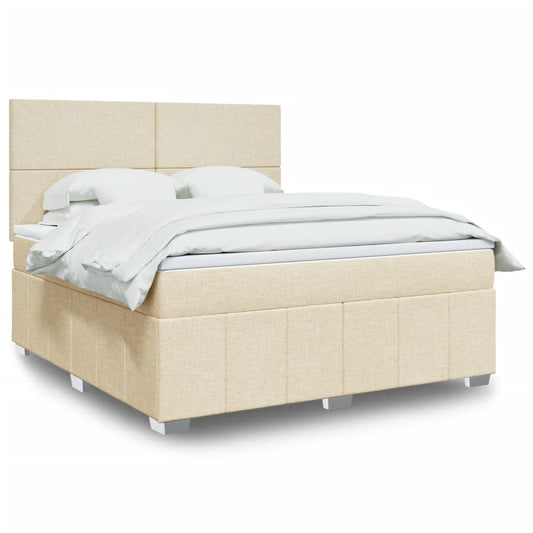 Boxspringbett Mit Matratze Stoff Creme