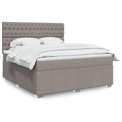 Boxspringbett Mit Matratze Stoff Taupe