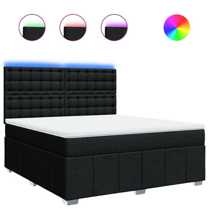 Boxspringbett Mit Matratze Stoff Schwarz
