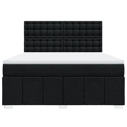 Boxspringbett Mit Matratze Stoff Schwarz