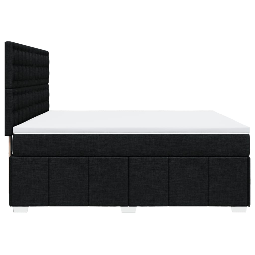 Boxspringbett Mit Matratze Stoff Schwarz