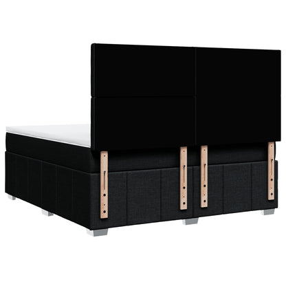Boxspringbett Mit Matratze Stoff Schwarz
