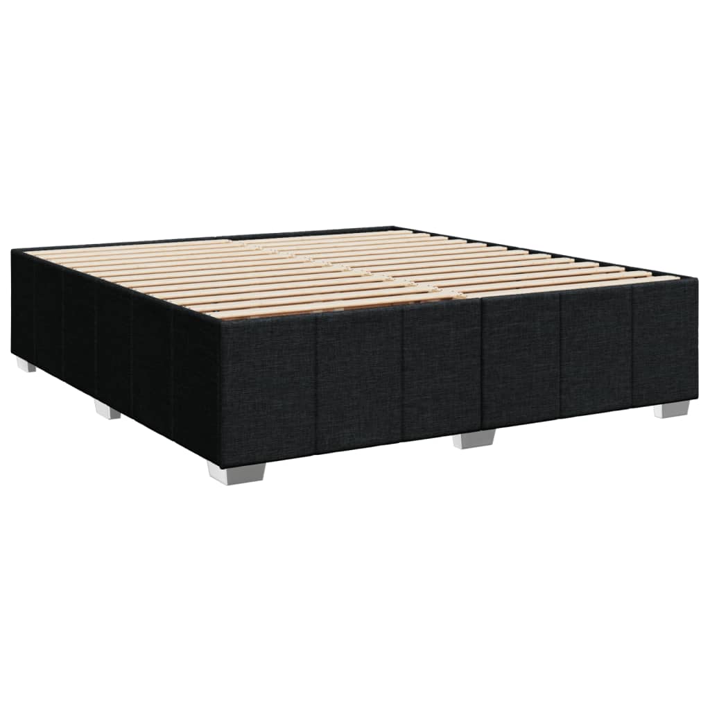 Boxspringbett Mit Matratze Stoff Schwarz
