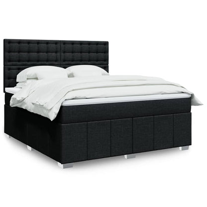 Boxspringbett Mit Matratze Stoff Schwarz