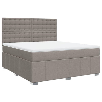 Boxspringbett Mit Matratze Stoff Taupe