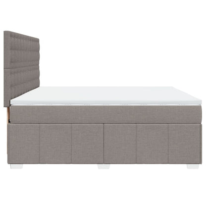 Boxspringbett Mit Matratze Stoff Taupe