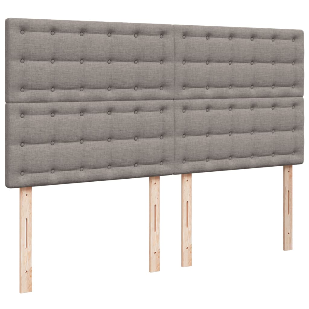 Boxspringbett Mit Matratze Stoff Taupe