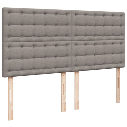 Boxspringbett Mit Matratze Stoff Taupe