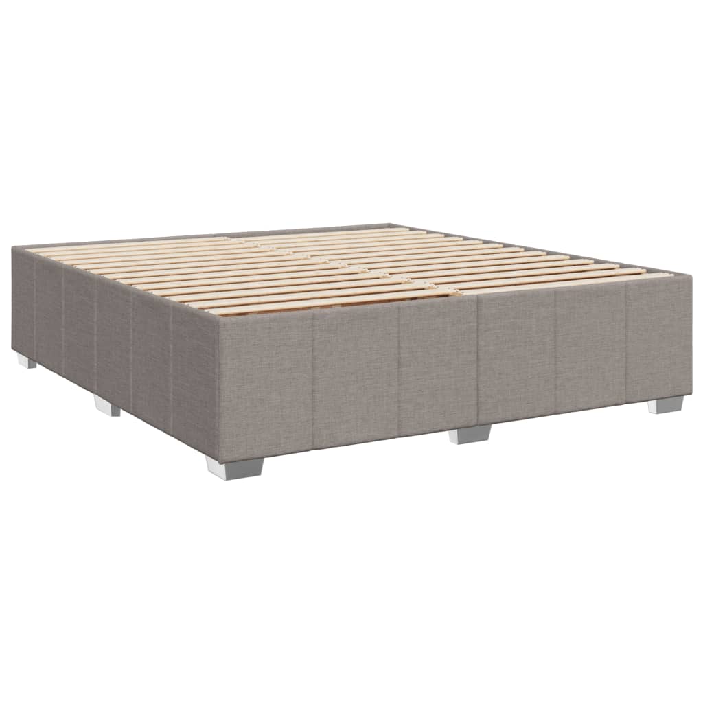 Boxspringbett Mit Matratze Stoff Taupe