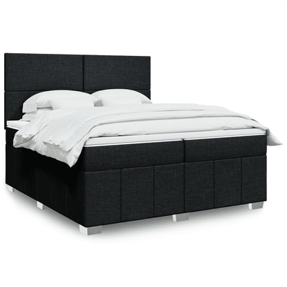 Boxspringbett Mit Matratze Stoff Schwarz