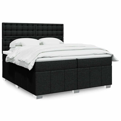 Boxspringbett Mit Matratze Stoff Schwarz