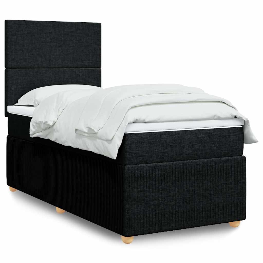 Boxspringbett Mit Matratze Stoff Schwarz