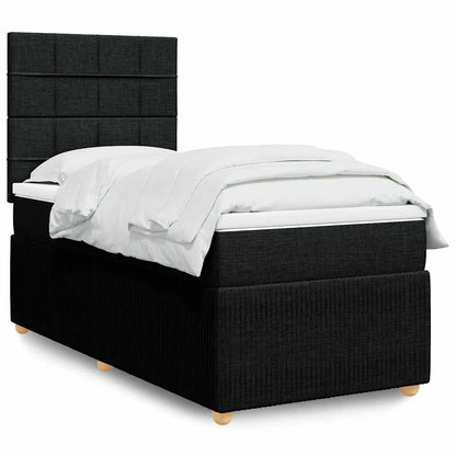 Boxspringbett Mit Matratze Stoff Schwarz