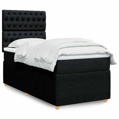 Boxspringbett Mit Matratze Stoff Schwarz