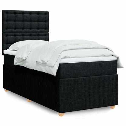 Boxspringbett Mit Matratze Stoff Schwarz