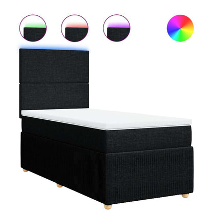 Boxspringbett Mit Matratze Stoff Schwarz