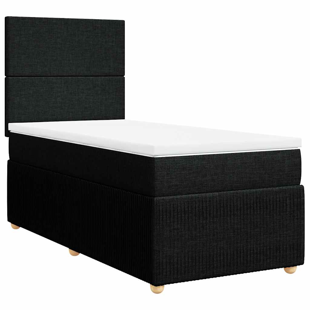 Boxspringbett Mit Matratze Stoff Schwarz