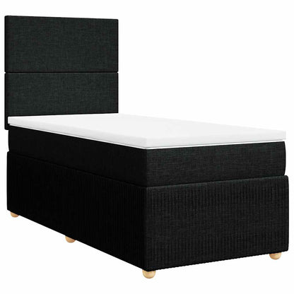 Boxspringbett Mit Matratze Stoff Schwarz