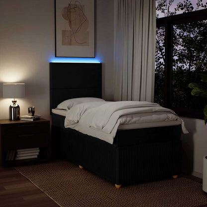 Boxspringbett Mit Matratze Stoff Schwarz