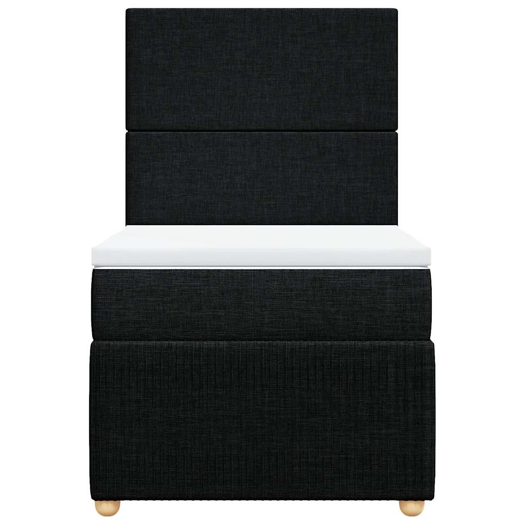 Boxspringbett Mit Matratze Stoff Schwarz