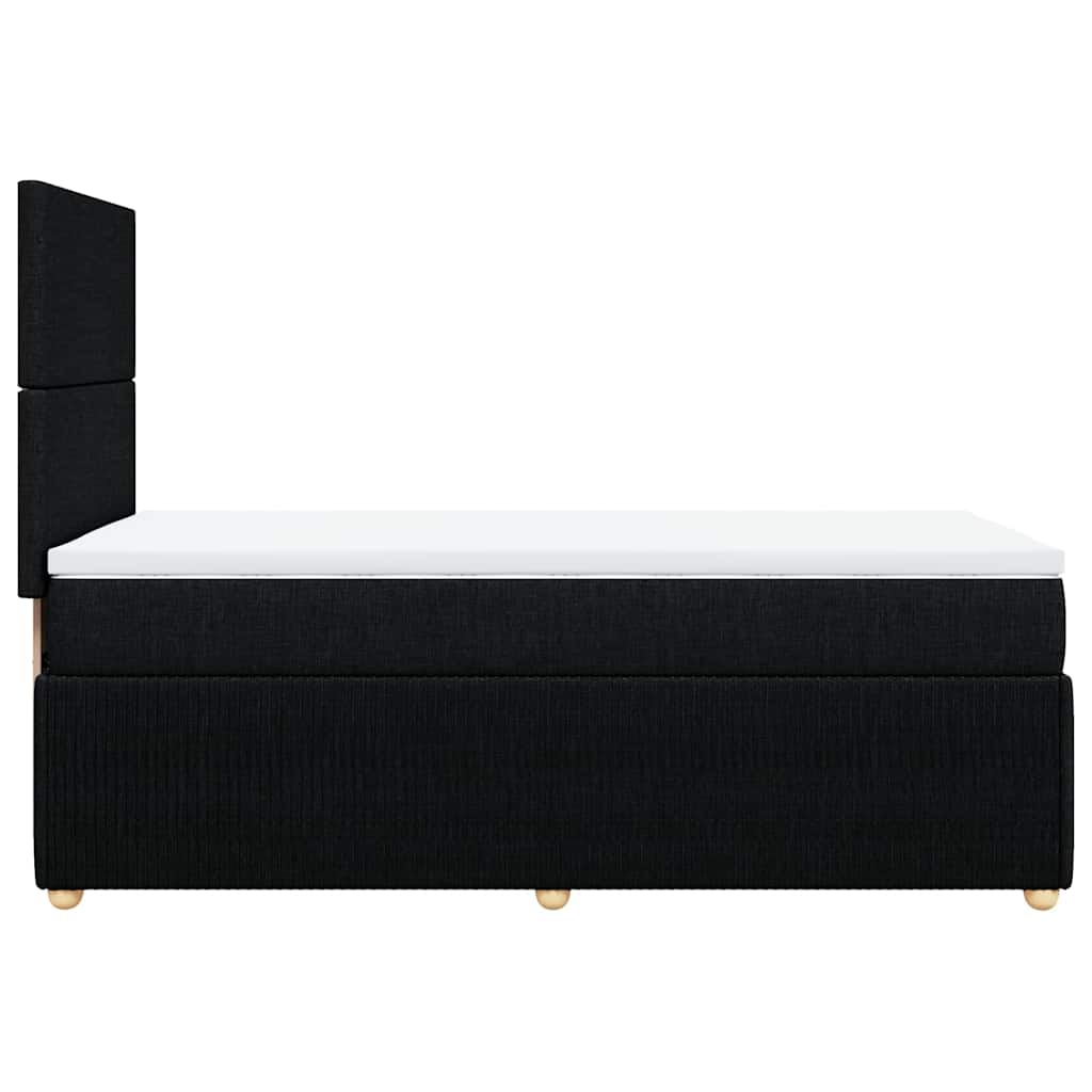 Boxspringbett Mit Matratze Stoff Schwarz