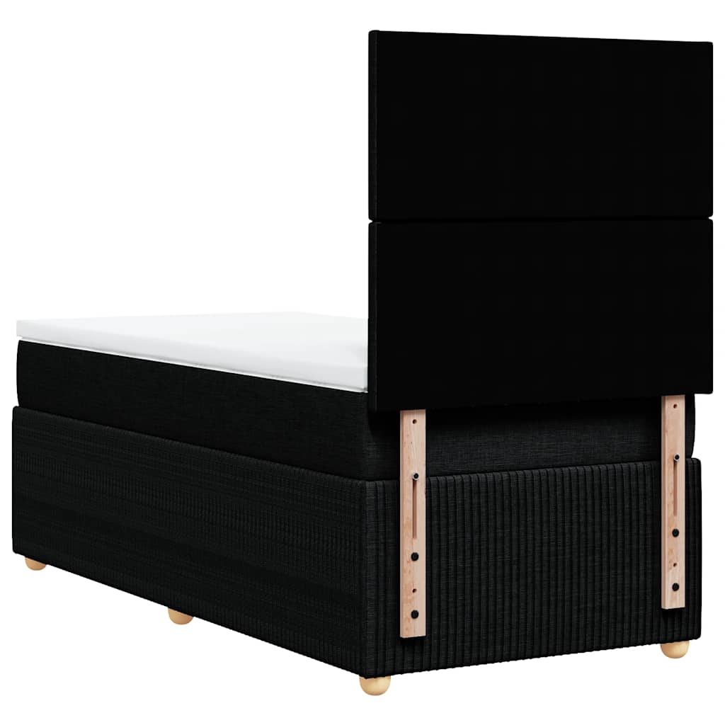 Boxspringbett Mit Matratze Stoff Schwarz