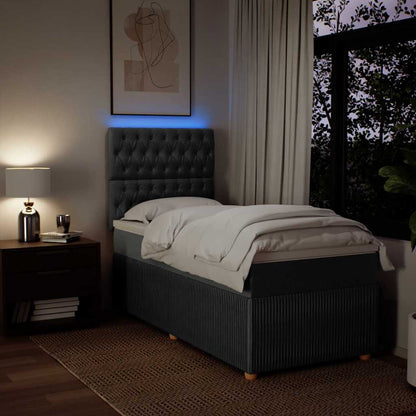 Boxspringbett Mit Matratze Stoff Dunkelgrau