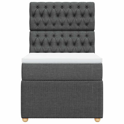 Boxspringbett Mit Matratze Stoff Dunkelgrau