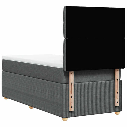 Boxspringbett Mit Matratze Stoff Dunkelgrau