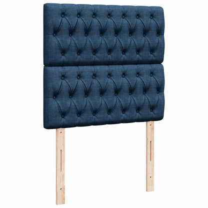Boxspringbett Mit Matratze Stoff Blau