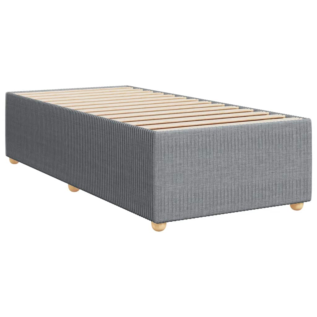Boxspringbett Mit Matratze Stoff Hellgrau