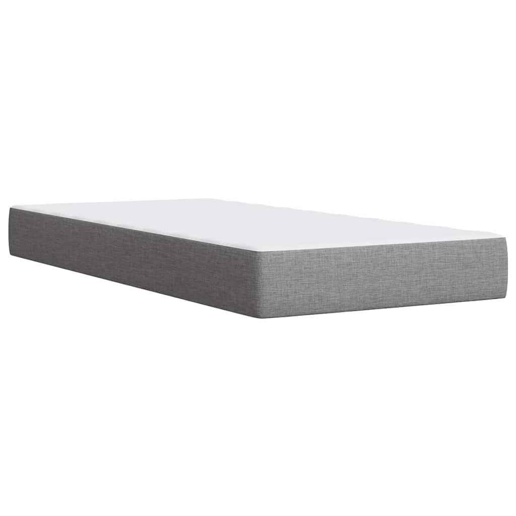 Boxspringbett Mit Matratze Stoff Hellgrau