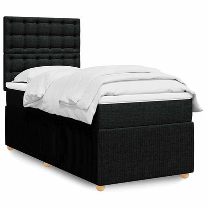 Boxspringbett Mit Matratze Stoff Schwarz