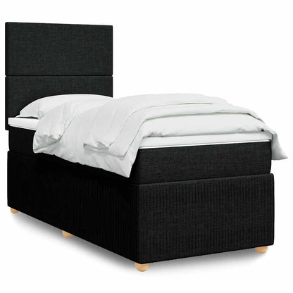 Boxspringbett Mit Matratze Stoff Schwarz