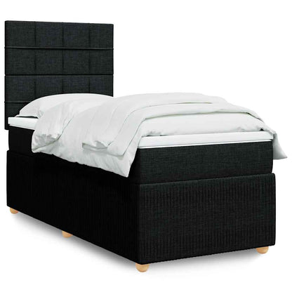 Boxspringbett Mit Matratze Stoff Schwarz