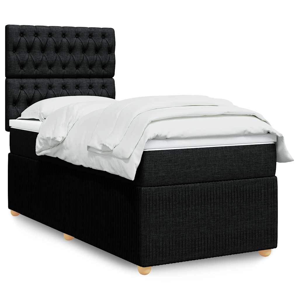Boxspringbett Mit Matratze Stoff Schwarz