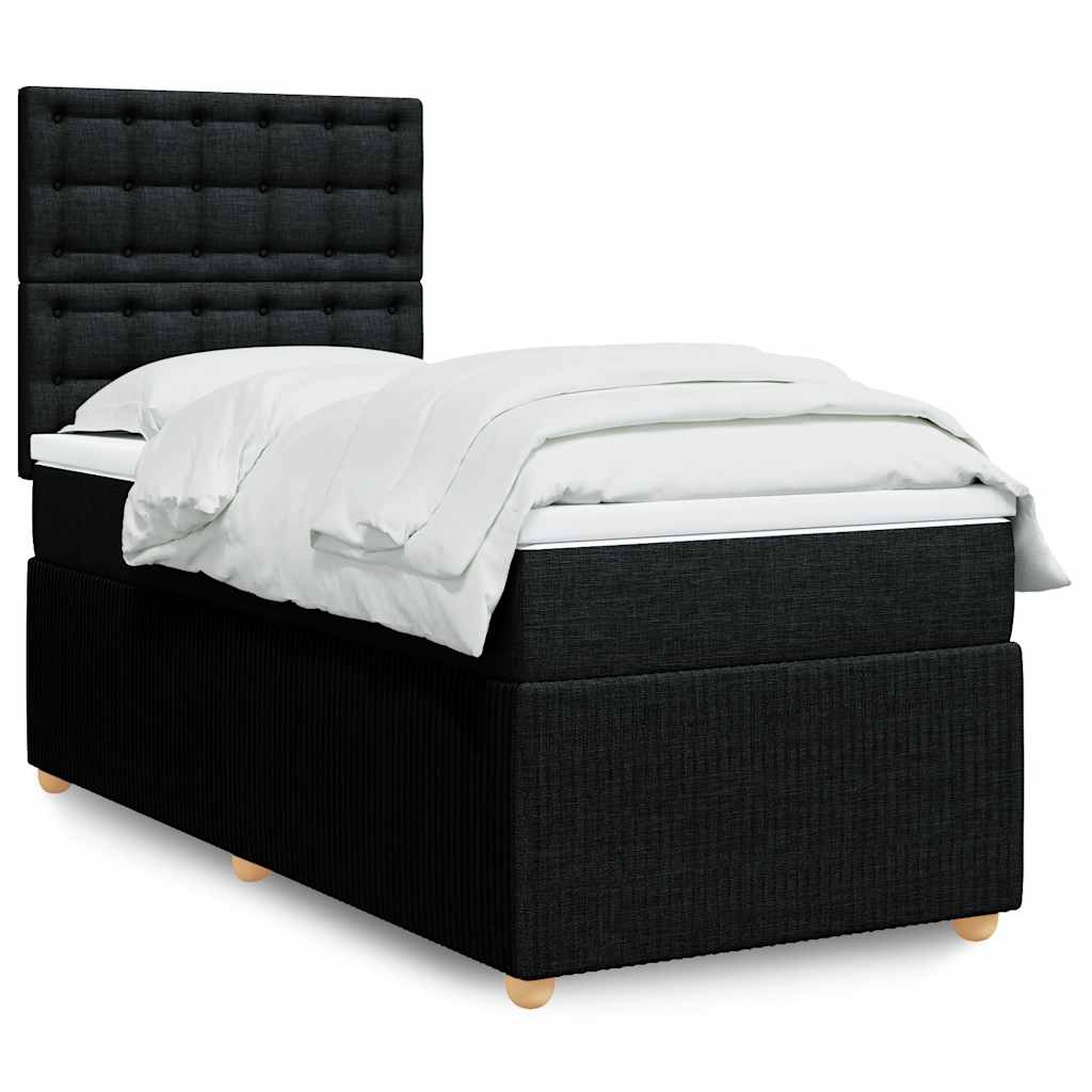 Boxspringbett Mit Matratze Stoff Schwarz