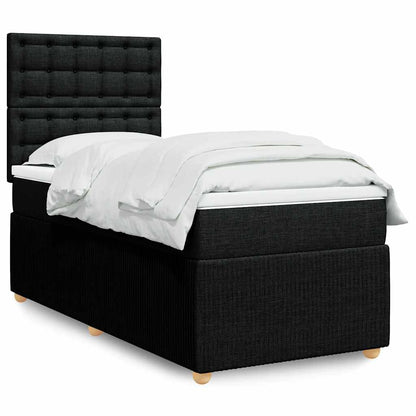 Boxspringbett Mit Matratze Stoff Schwarz