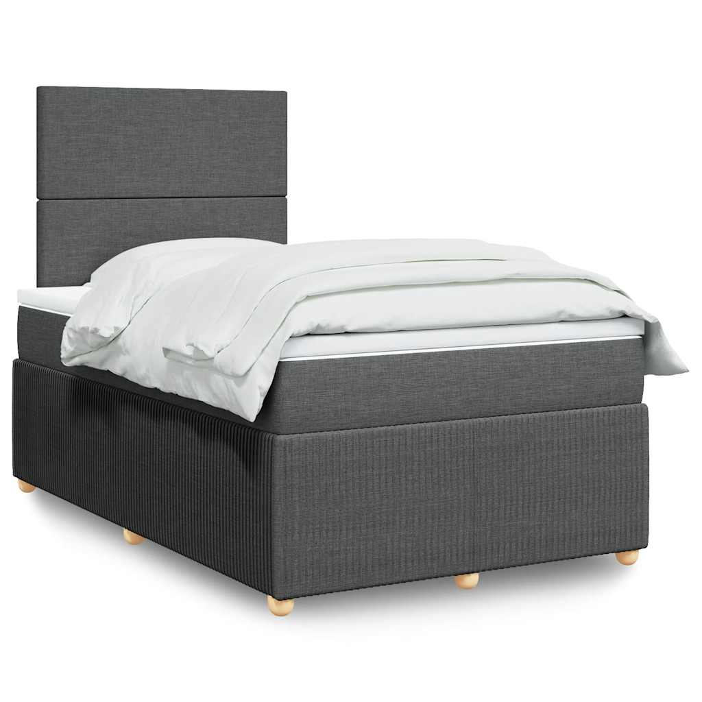 Boxspringbett Mit Matratze Stoff Dunkelgrau
