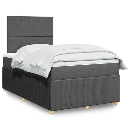 Boxspringbett Mit Matratze Stoff Dunkelgrau