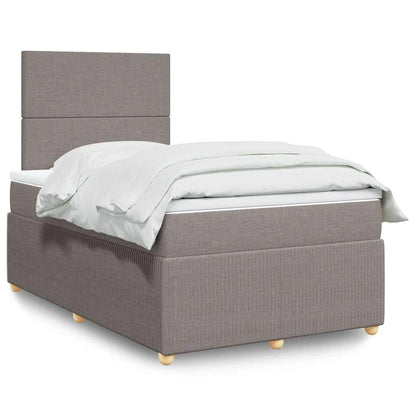 Boxspringbett Mit Matratze Stoff Taupe