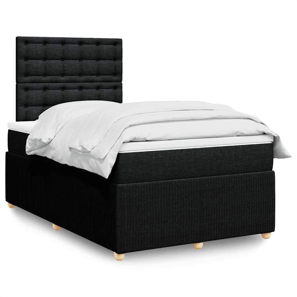Boxspringbett Mit Matratze Stoff Schwarz