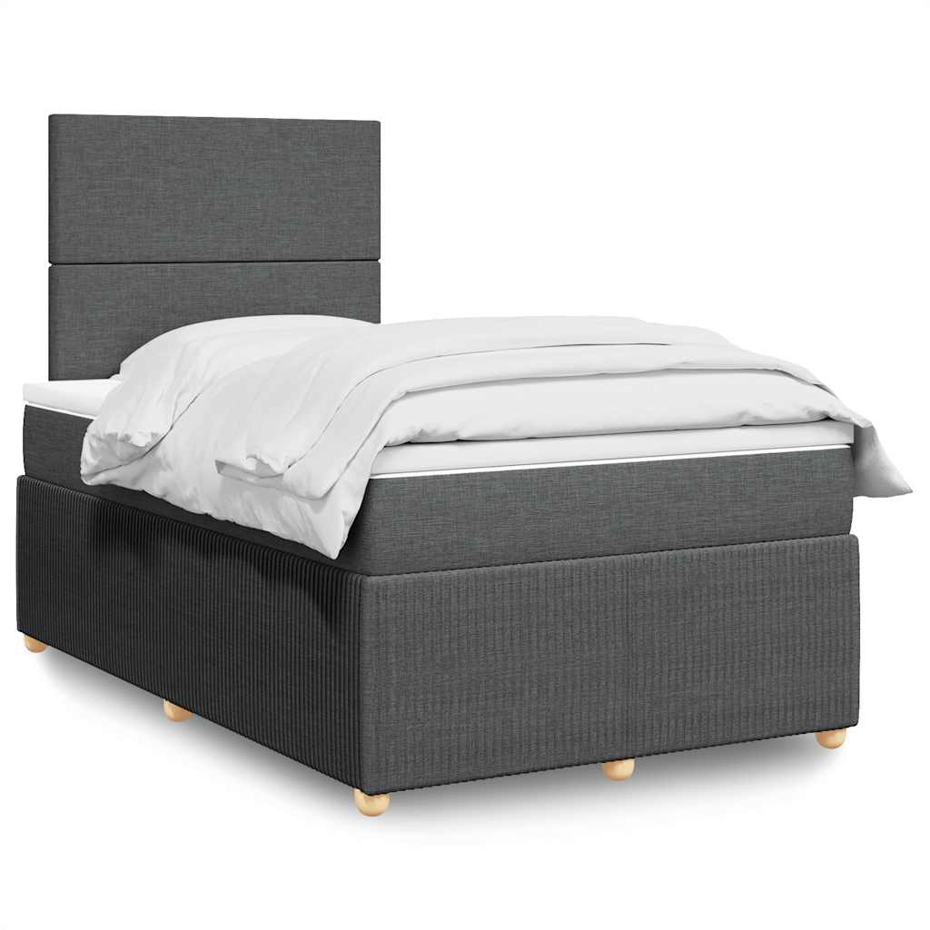 Boxspringbett Mit Matratze Stoff Dunkelgrau