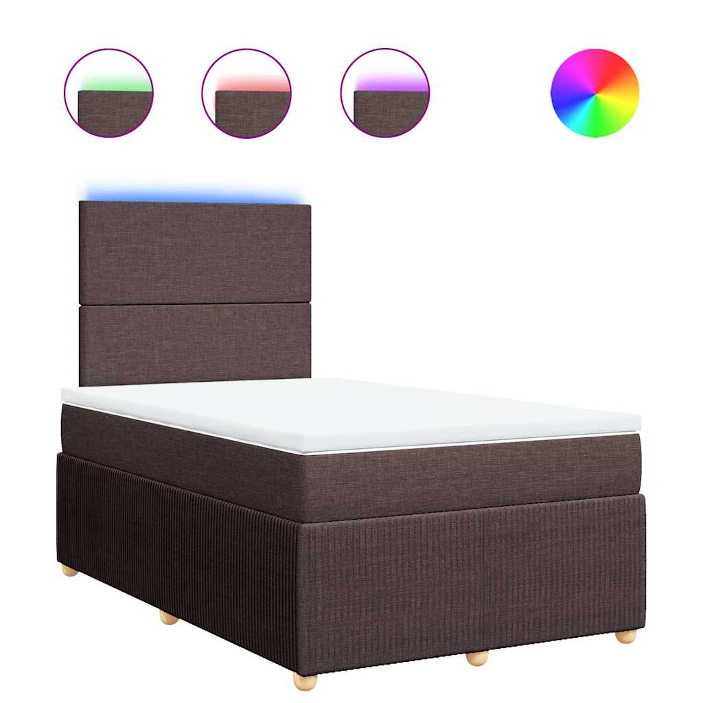 Boxspringbett Mit Matratze Stoff Dunkelbraun